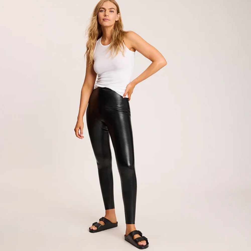 Commando Faux Leather Full Length High Rise Legging Black $128.00